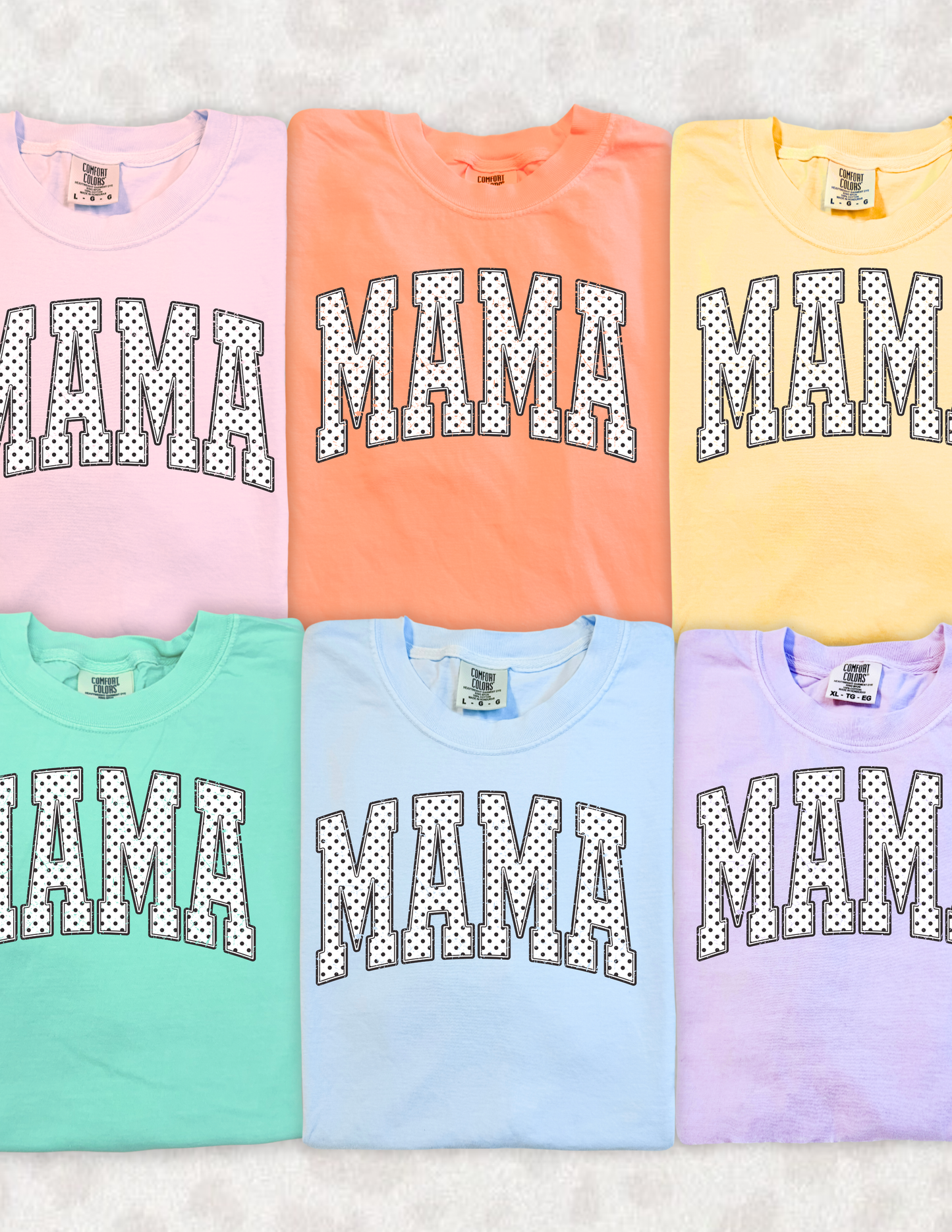 Bright polka dot mama