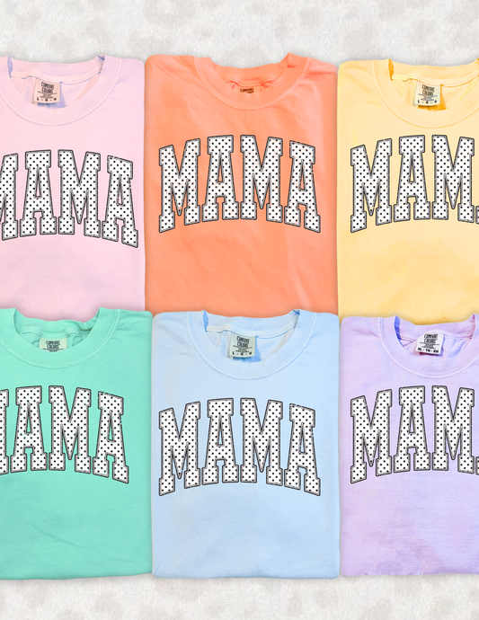 Bright polka dot mama