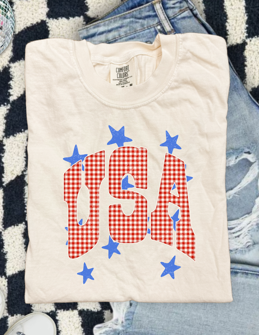 Gingham USA T-Shirt