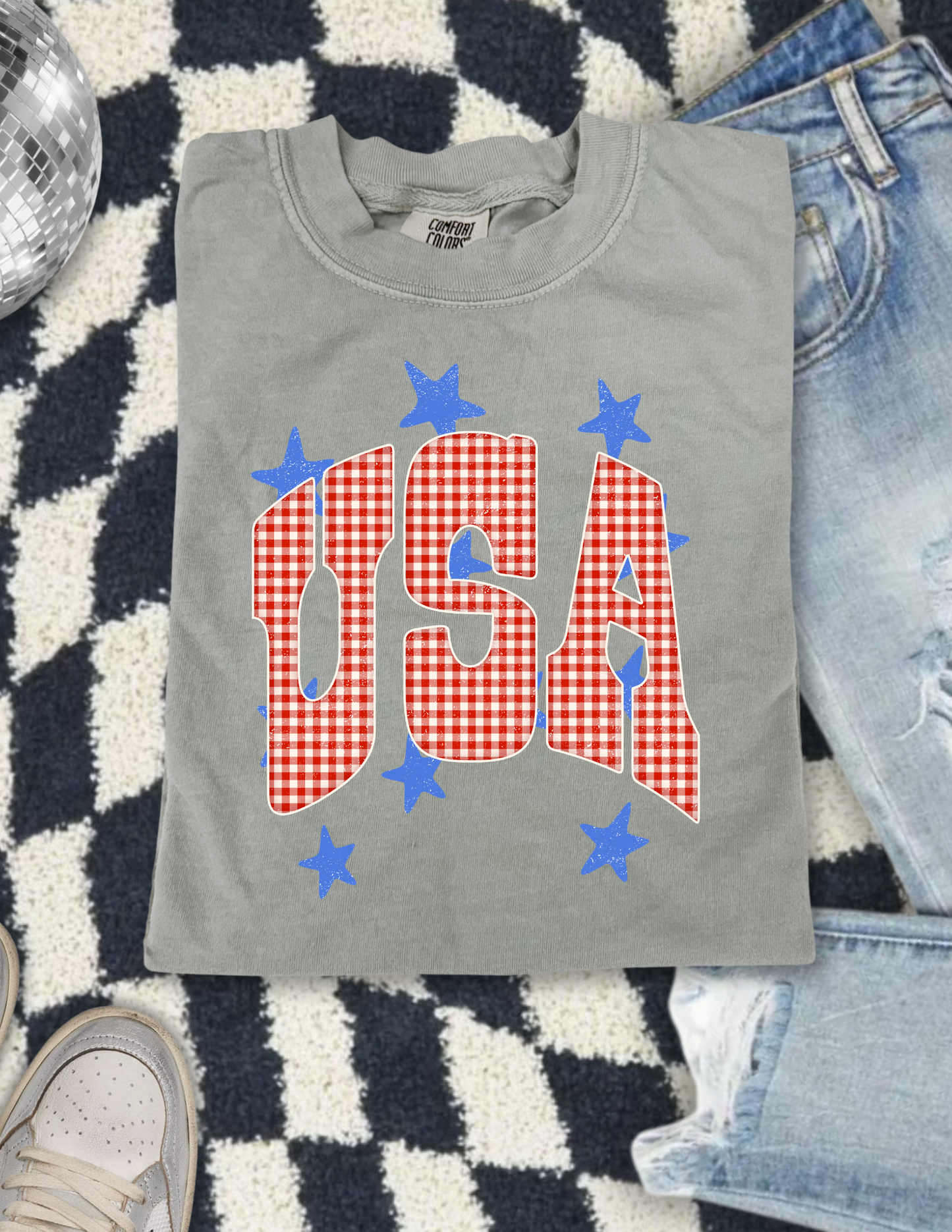 Gingham USA T-Shirt