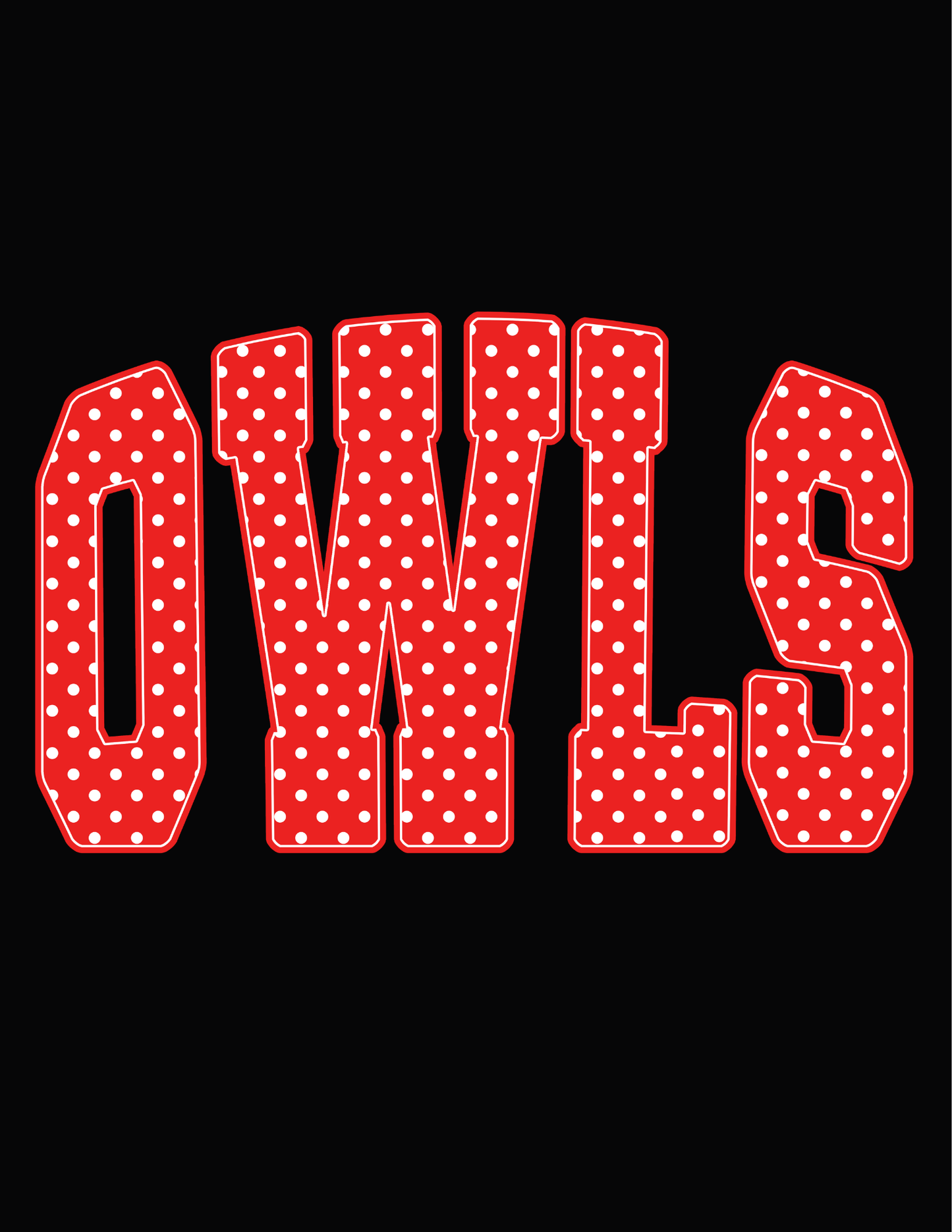 Red Polka Dot Owls